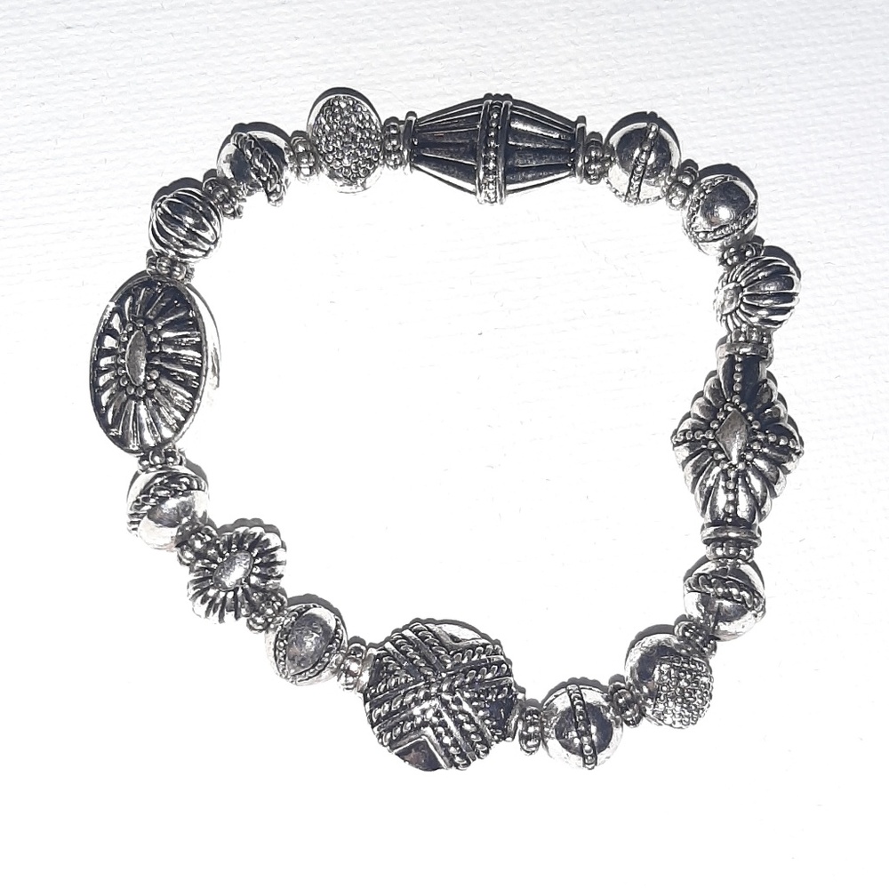 Silver Beaded Bracelet